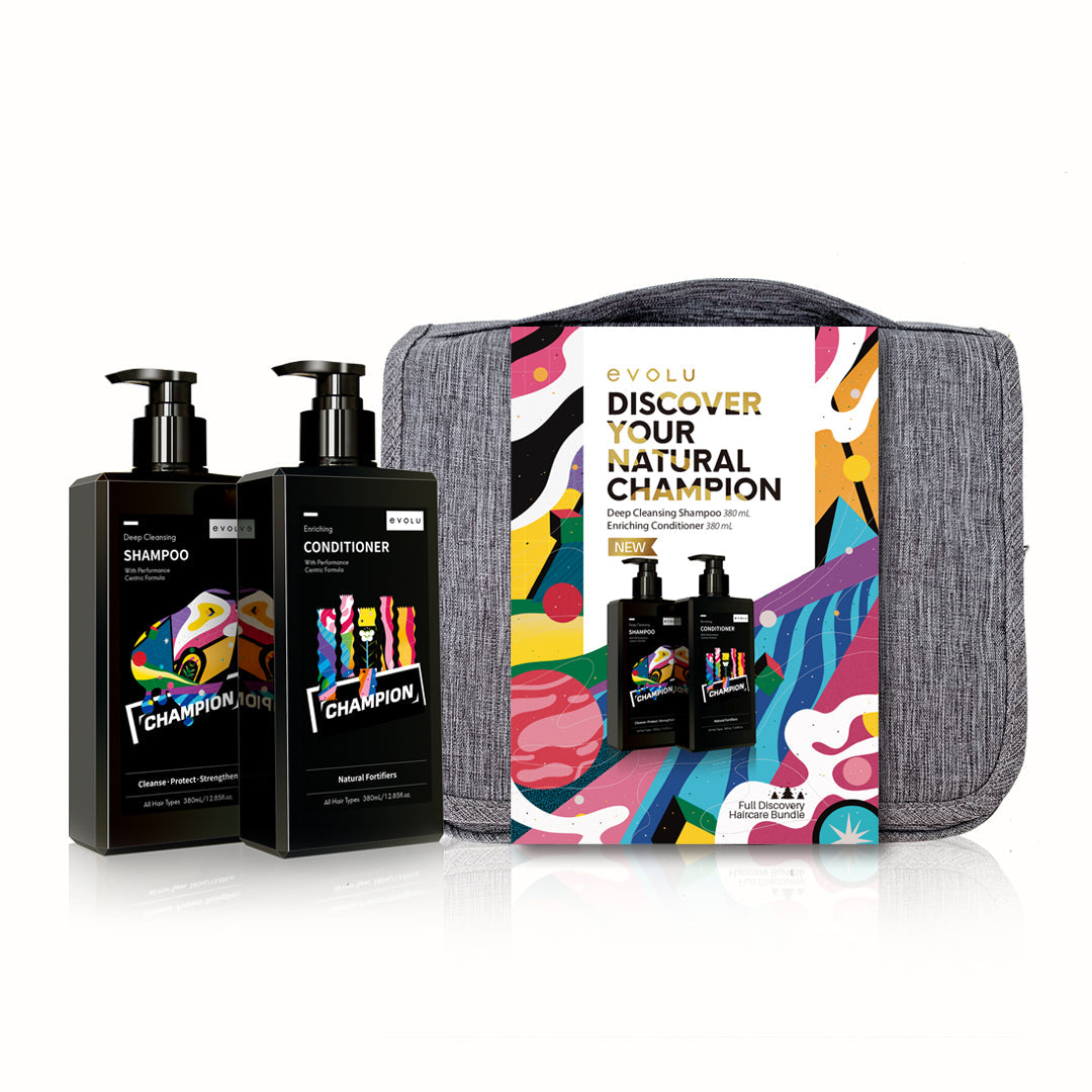 Evolu Champion Hair Care Set - Shampoo & Conditioner | Evolu Skincare